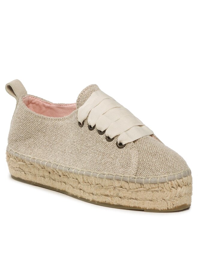 Manebi Espadrilles Manebi Lace-Up Espadrilles O 7.1 E0 Beige