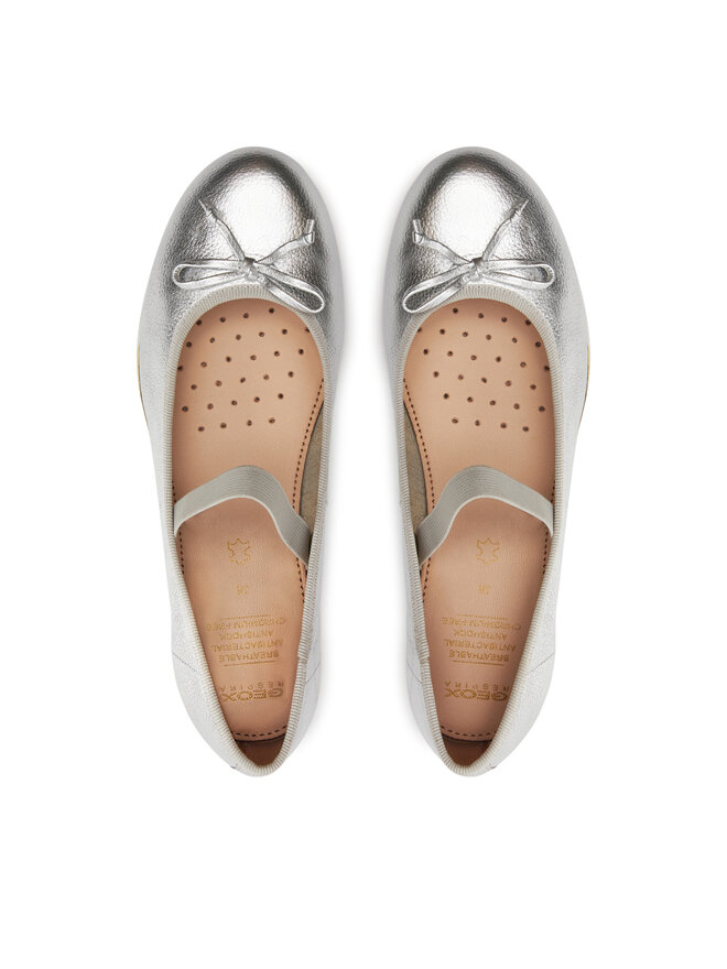 Geox Ballerinas Geox Jr Plie' J4555D 00044 C1007 D Silberfarben