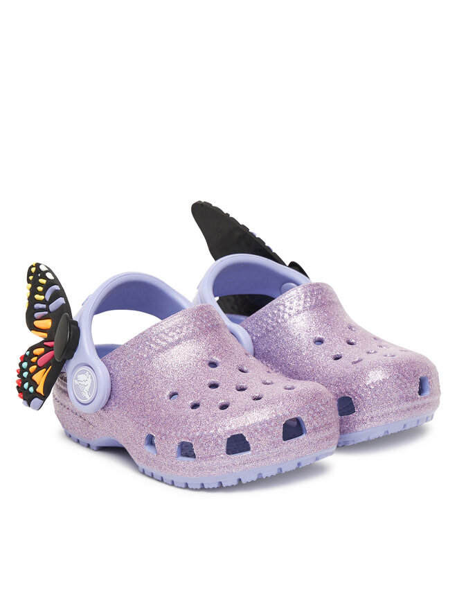 Crocs Шльопанці Crocs Toddler Classic IAM Butterfly Clog 210018 Фіолетовий