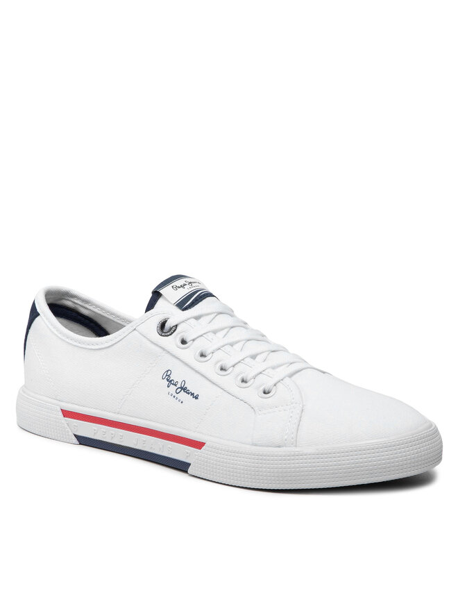Pepe Jeans Πάνινα παπούτσια Pepe Jeans Brady Basic PMS30816 Λευκό