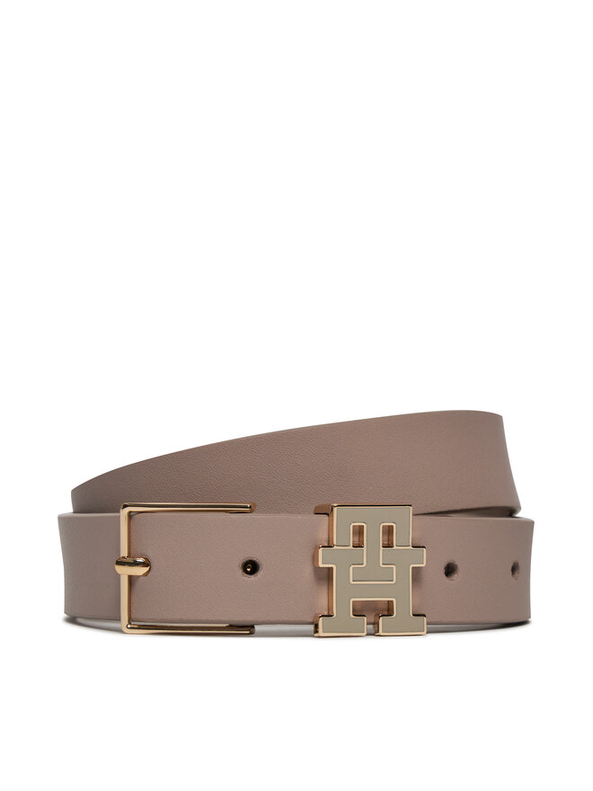 Tommy Hilfiger Dámsky opasok Tommy Hilfiger Th Monogram 2.5 AW0AW15763 Sivá