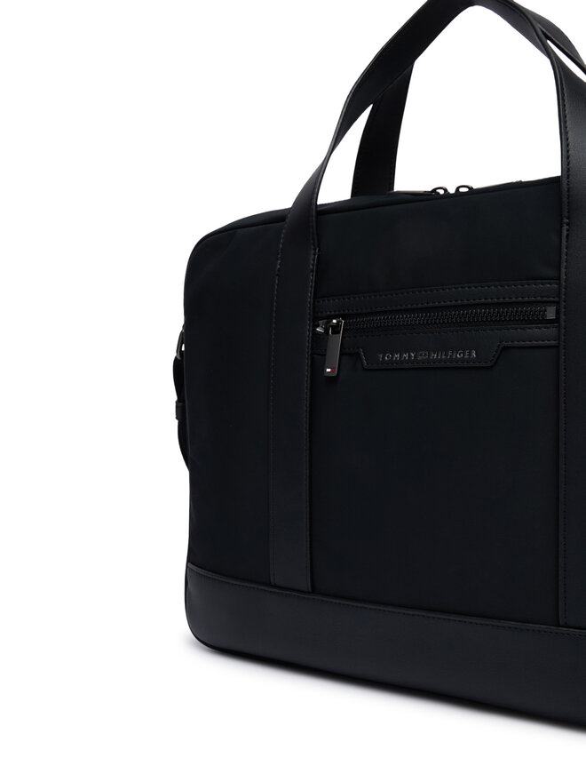 Tommy Hilfiger Laptoptasche Tommy Hilfiger Th Nylon Computer Bag AM0AM14855 Schwarz