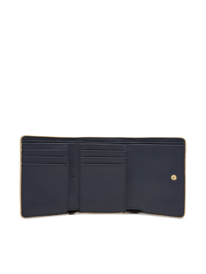 Tommy Hilfiger Geldbörse Tommy Hilfiger Th Icon Trifold Mono AW0AW18484 Beige