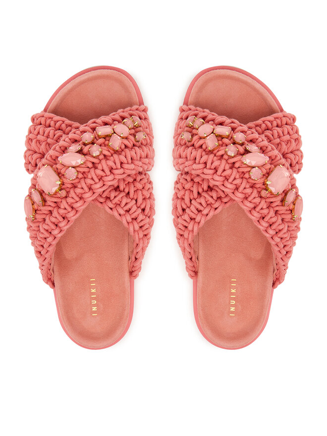 Inuikii Шльопанці Inuikii Woven Stones 1004.003.0073 Темно-рожевий