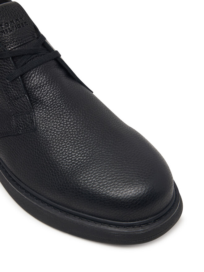 Tommy Hilfiger Halbschuhe Tommy Hilfiger Comfort Leather Chukka FM0FM06075 Schwarz