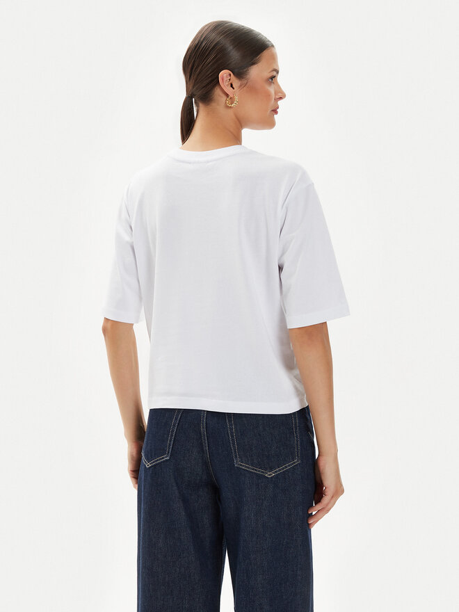 Guess Guess T-Shirt Aurelie V4YI06 I3Z14 Weiß Boxy Fit