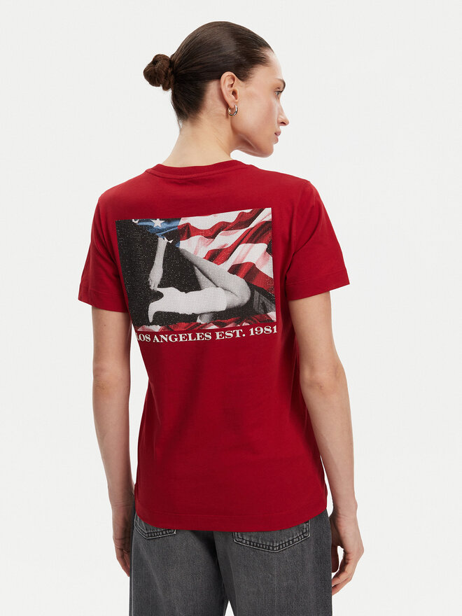 Guess Guess Marškinėliai W5RI04 I3Z14 Raudona Regular Fit