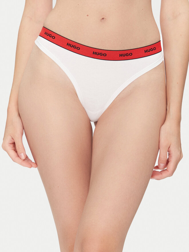 HUGO HUGO Стрінги Thong Stripe Pyp 50545700 Білий