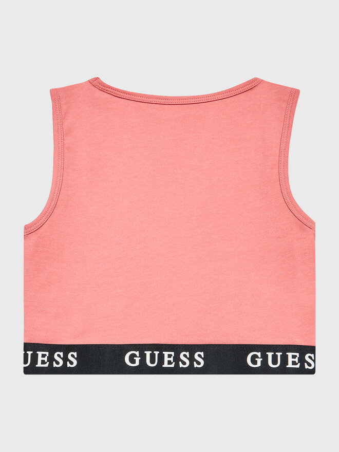 Guess Guess Marškinėliai J2YI34 KABR0 Rožinė Slim Fit