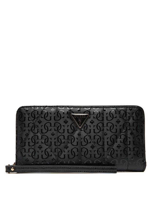 Guess Голям дамски портфейл Guess Aldina Slg SWGG96 63146 Черен