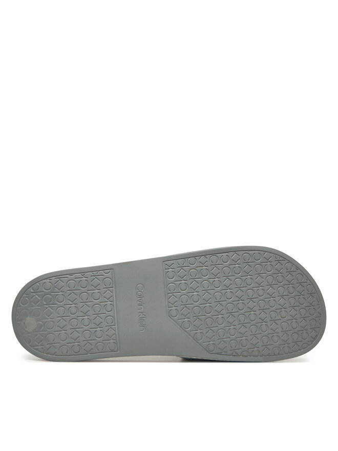 Calvin Klein Παντόφλες Calvin Klein Pool Slide W/ Ck Square HM0HM01754 Γκρι