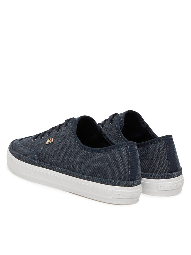 Tommy Hilfiger Αθλητικά Tommy Hilfiger Washed Canvas Vulc Sneaker FW0FW08894 Σκούρο μπλε