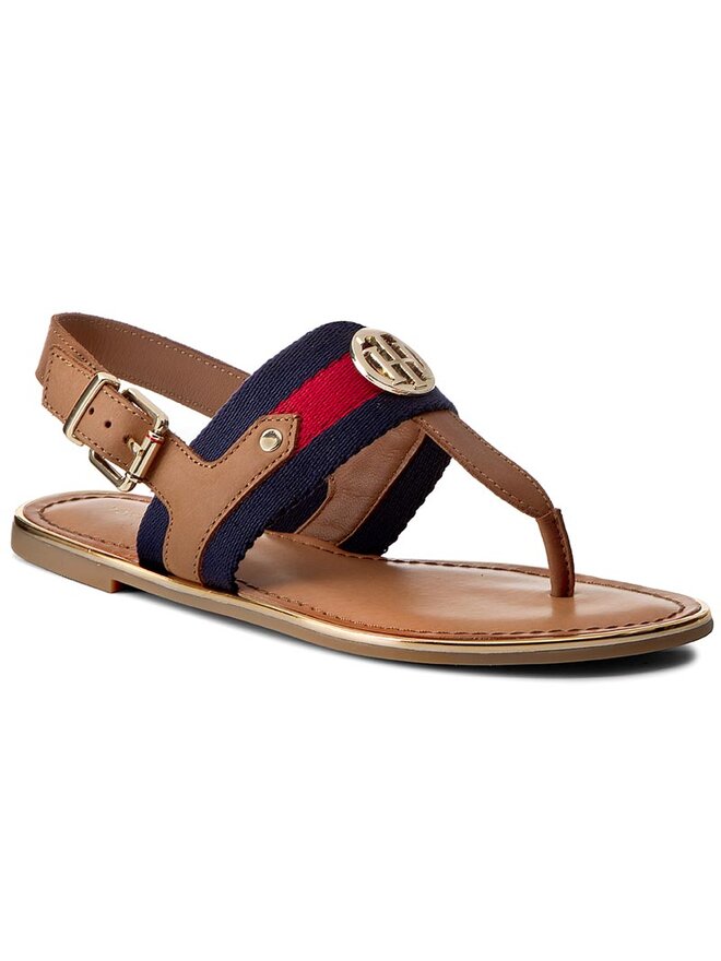 Tongs Tommy Hilfiger Julia 65C FW0FW00261 Marron chaussures