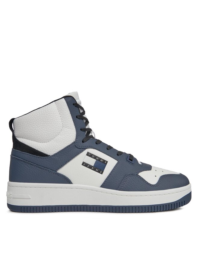 Tommy Jeans Sneakersy Tommy Jeans Tjm Retro Basket Sneaker Mid EM0EM01401 Granatowy