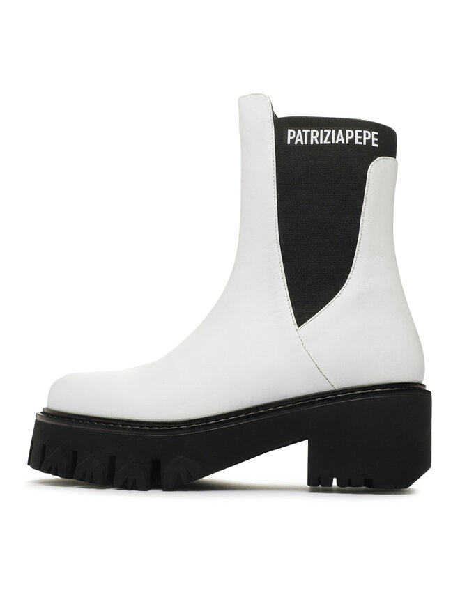 Patrizia Pepe Μποτάκια με λάστιχο Patrizia Pepe CY9814/L011-W146 Λευκό