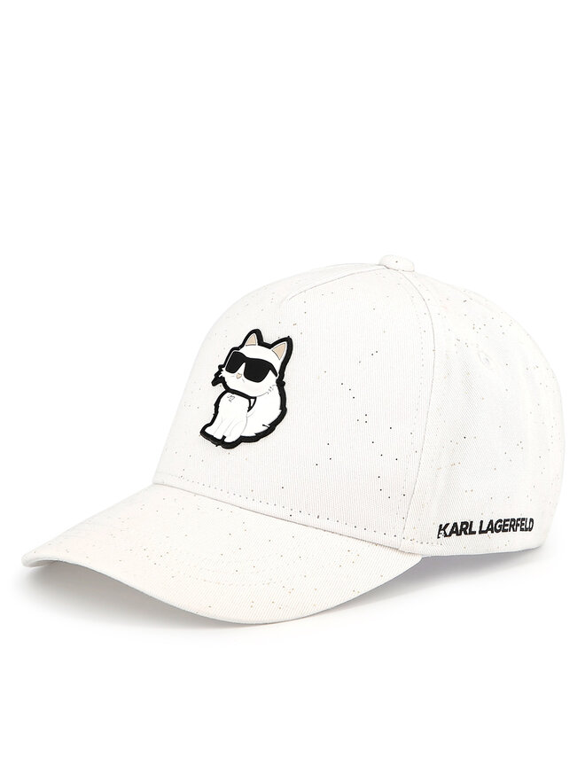 KARL LAGERFELD Czapka z daszkiem KARL LAGERFELD Z30386 Biały