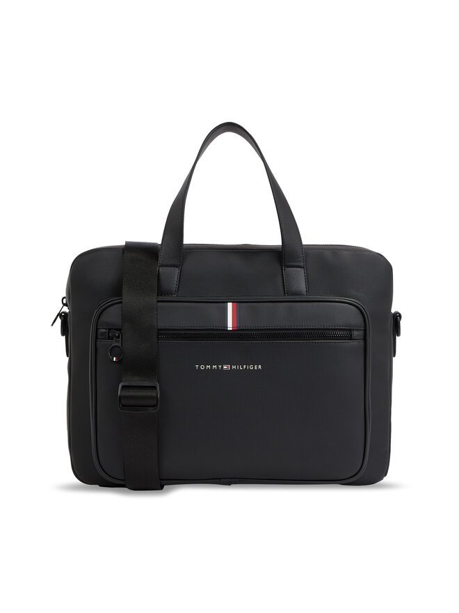Sac ordinateur Tommy Hilfiger Th Essential Pique Computer Bag AM0AM11542 Noir chaussures