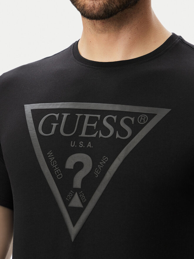 Guess Guess Футболка M6YI71 K3745 Чорний Slim Fit