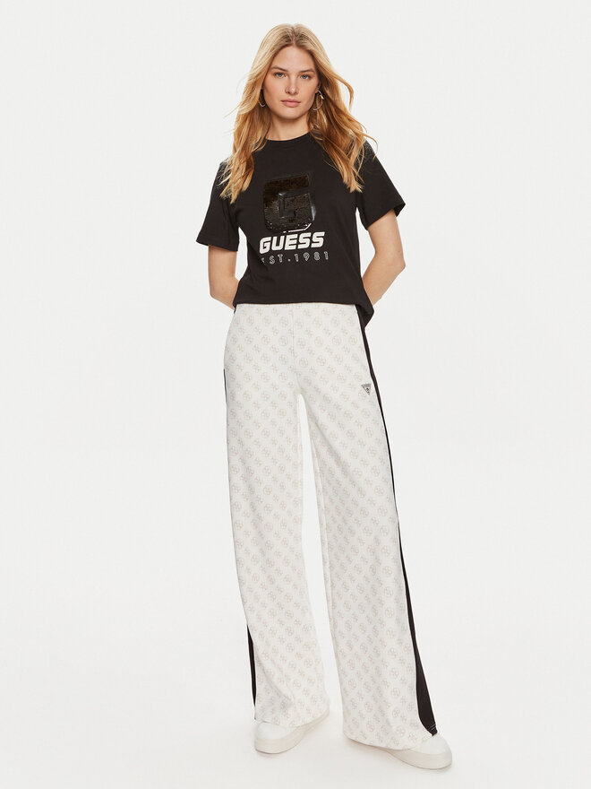 Guess Guess T-Shirt Ines V4YI07 I3Z14 Μαύρο Regular Fit