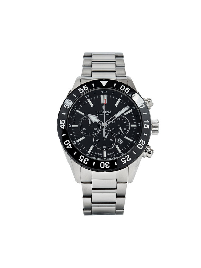Festina Uhr Festina Cermaic Chrono F20575/3 Silberfarben