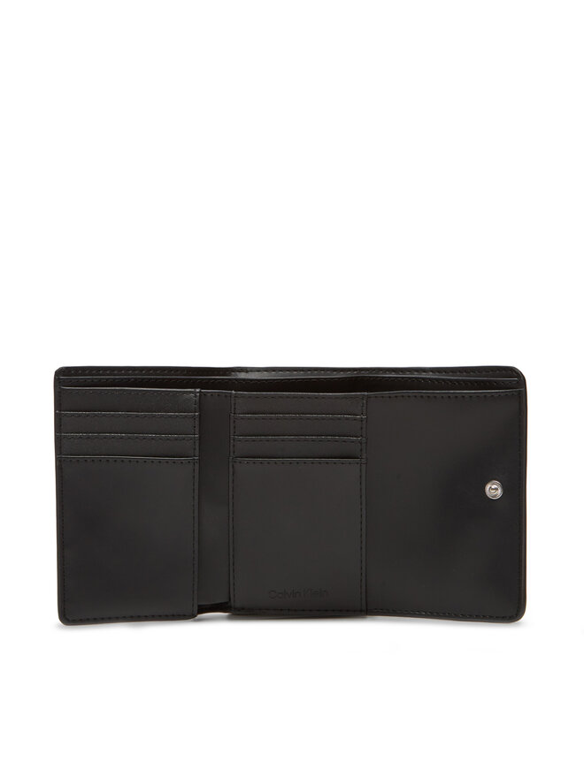 Calvin Klein Γυναικείο Πορτοφόλι Calvin Klein Ck Must Aop Small Trifold W Zip LV04F1038G Μαύρο