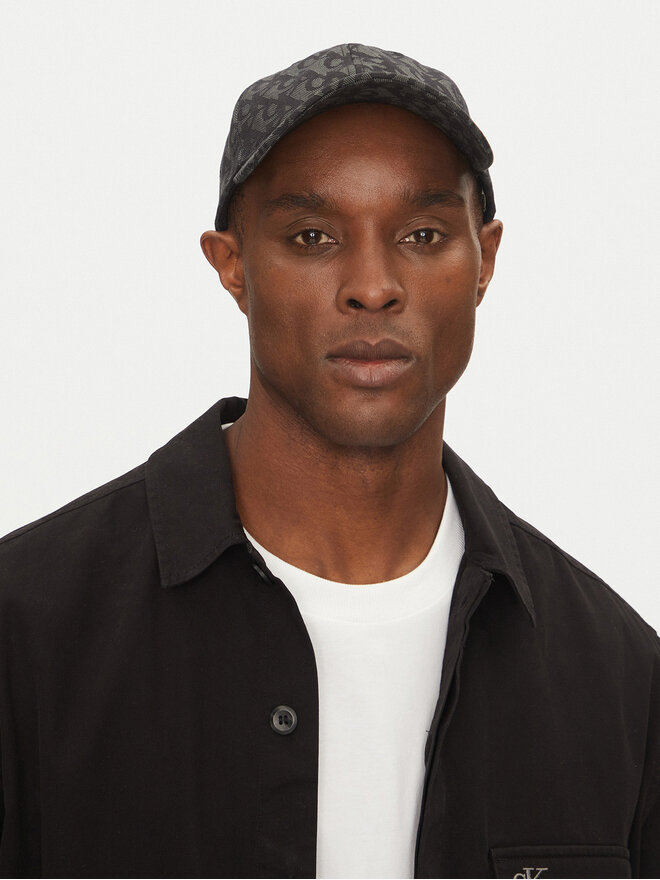 Calvin Klein Cappellino Calvin Klein Logo Jacquard LV04G5066G Nero
