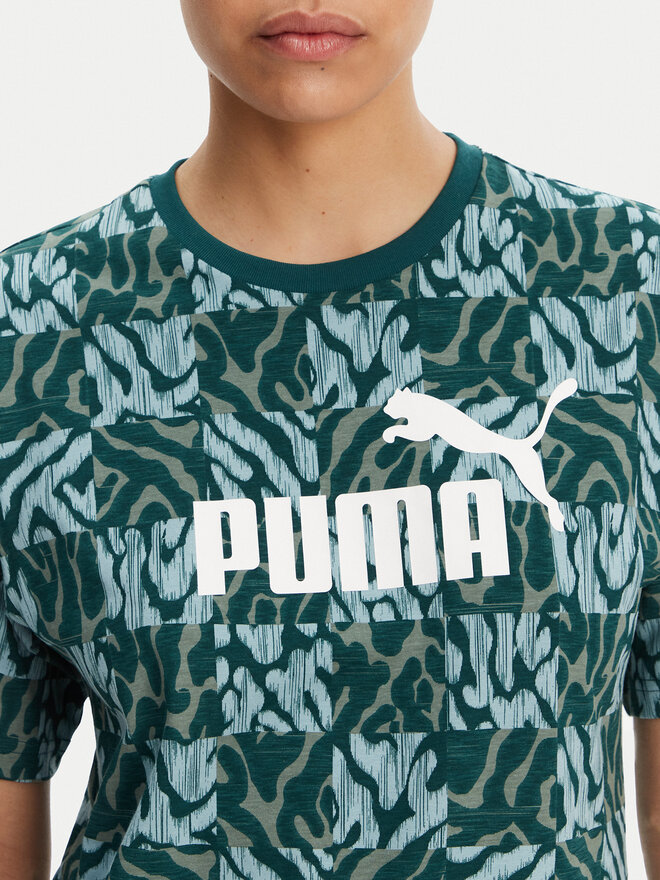 Puma Puma Marškinėliai Ess Graphic 685070 Žalia Loose Fit