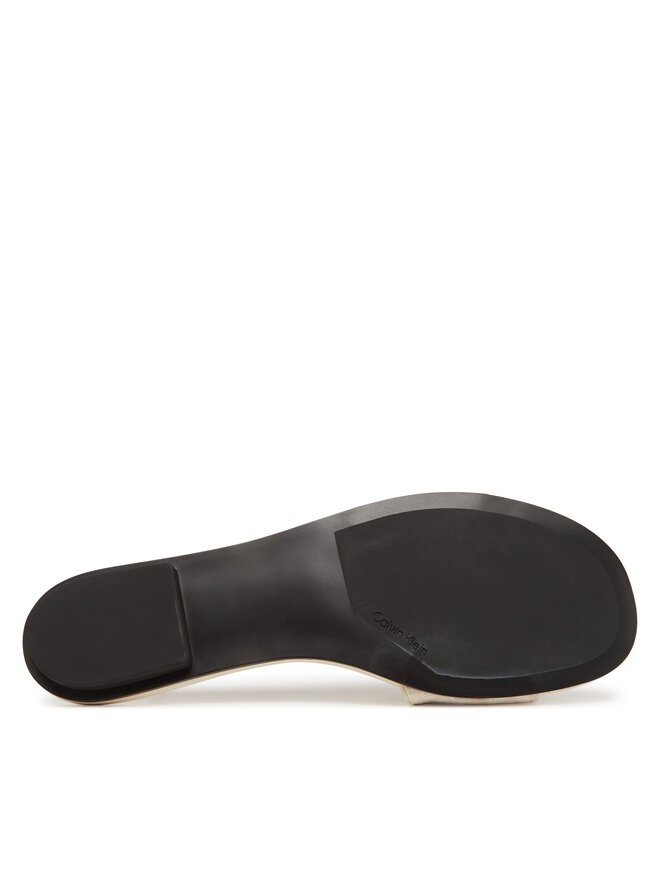Calvin Klein Pantoletten Calvin Klein Flat Slide Jacq HW0HW02388 Écru