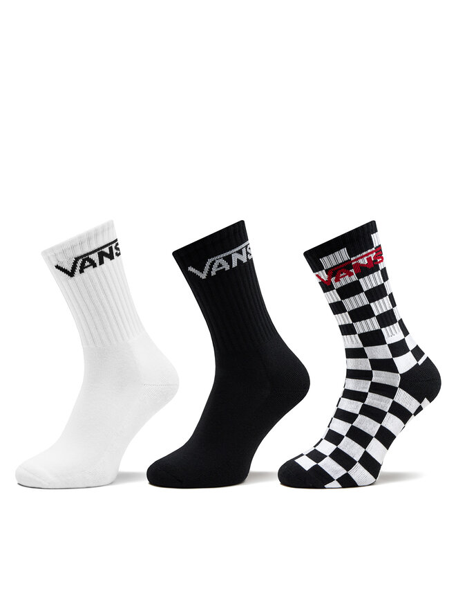 Vans Zestaw 3 par wysokich skarpet męskich Vans Classic Crew VN000F0XY281 Czarny