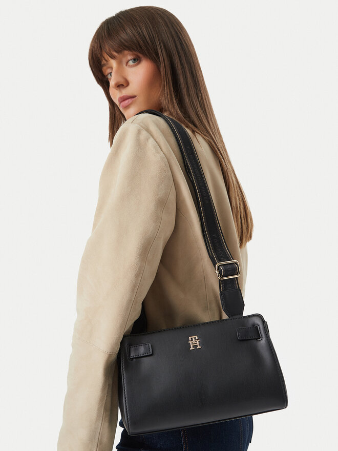 Tommy Hilfiger Handtasche Tommy Hilfiger Th Joy Crossover AW0AW19065 Schwarz