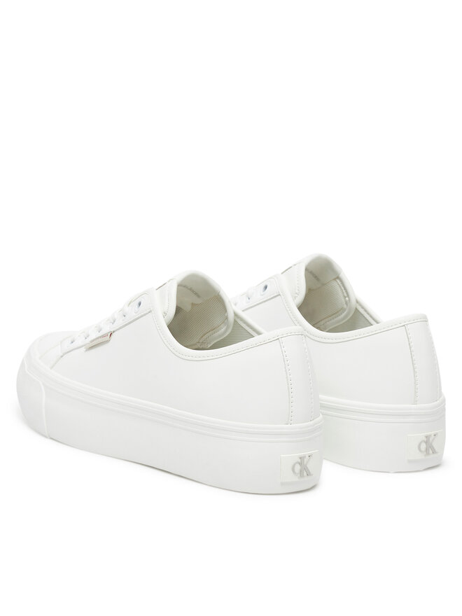 Calvin Klein Jeans Sportcipők Calvin Klein Jeans Vulc Flatform Lth YW0YW01886 Fehér