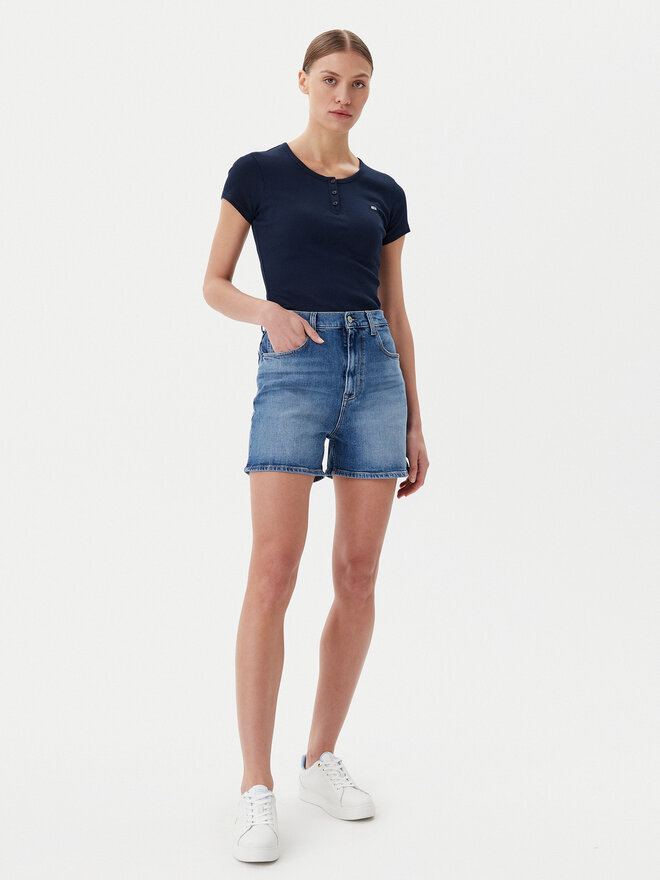 Tommy Jeans Tommy Jeans Marškinėliai DW0DW19502 Tamsiai mėlyna Slim Fit