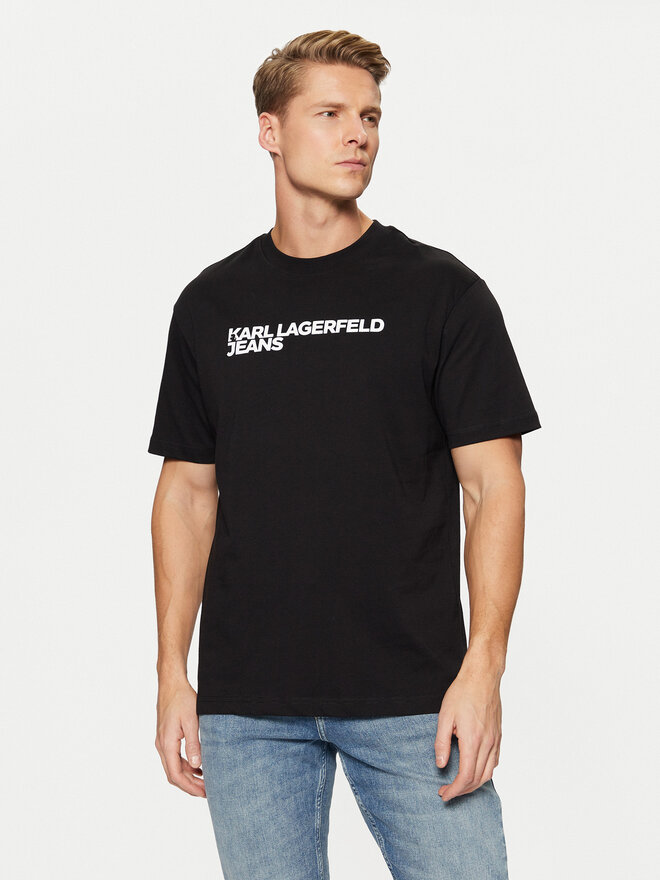 Karl Lagerfeld Jeans Karl Lagerfeld Jeans T-Shirt A1M17002 Μαύρο Regular Fit