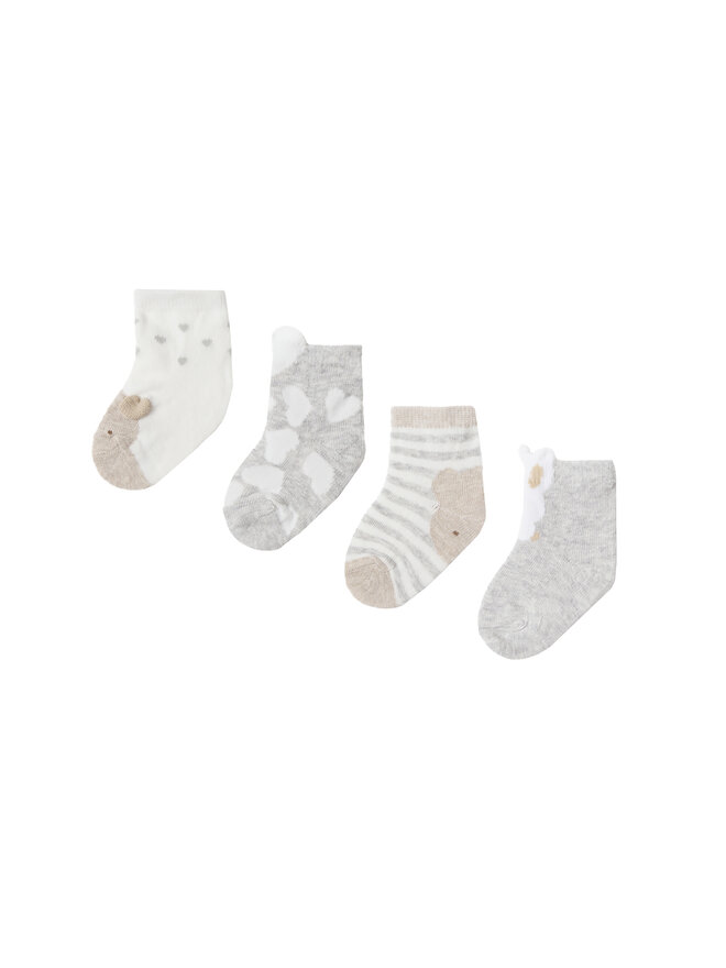 Mayoral 4er-Set hohe Kindersocken Mayoral 09711 Beige