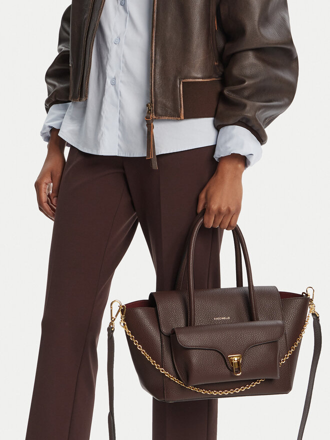 Coccinelle Handtasche Coccinelle T8A Coccinelledouble Beat E1 T8A 18 02 01 Braun