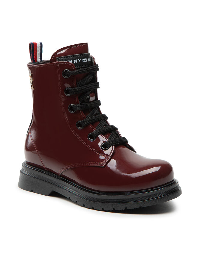 Tommy Hilfiger Botine Tommy Hilfiger Lace-Up Bootie T4A5-32412-0775 M Vișiniu