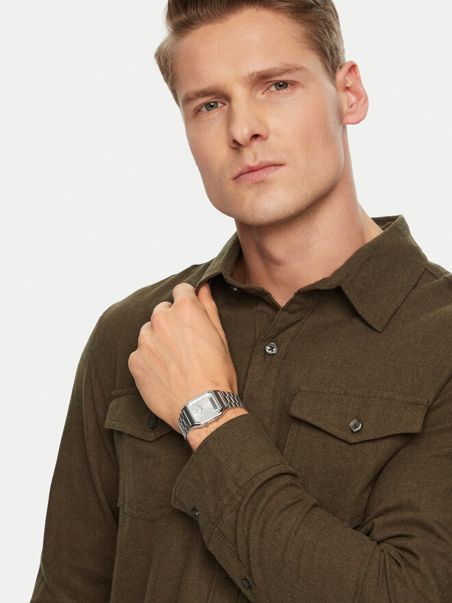 Casio Zegarek Casio Vintage Maxi AQ-230A-7AMQYES Srebrny