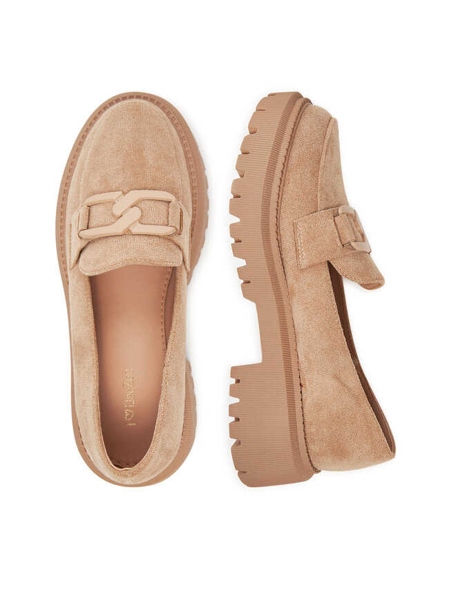 DeeZee Loafersy DeeZee LE601-5 Beżowy