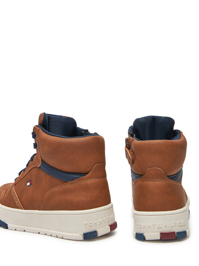 Tommy Hilfiger Tenisice Tommy Hilfiger Mid Cutlace-Up Sneaker T3X9-33641-1351 M Smeđa