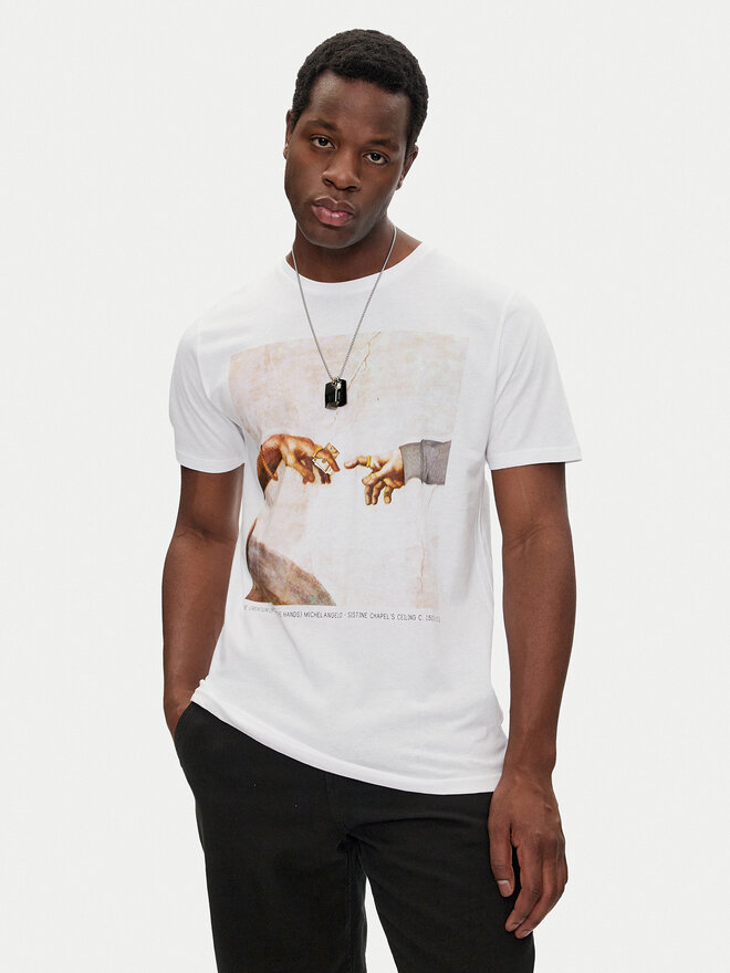 Brave Soul Brave Soul Camiseta MTS-149CHAPEL Blanco Regular Fit
