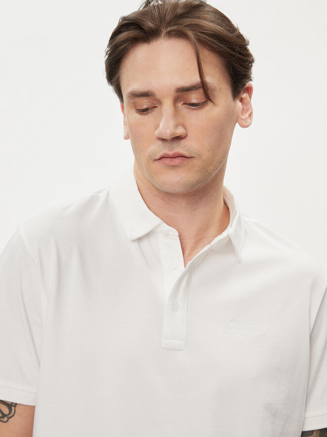 Pepe Jeans Pepe Jeans Polo marškinėliai Harper PM542157 Balta Regular Fit