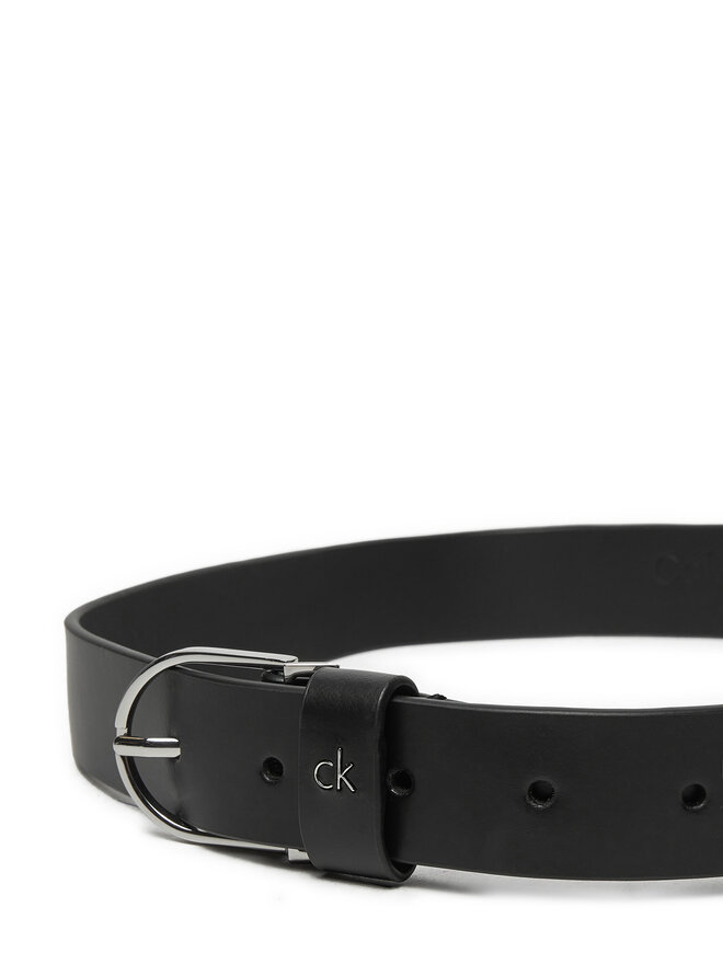 Calvin Klein Pasek Damski Calvin Klein Ck Metal Loop Rnd Buckle 3.0 K60K612861 Czarny