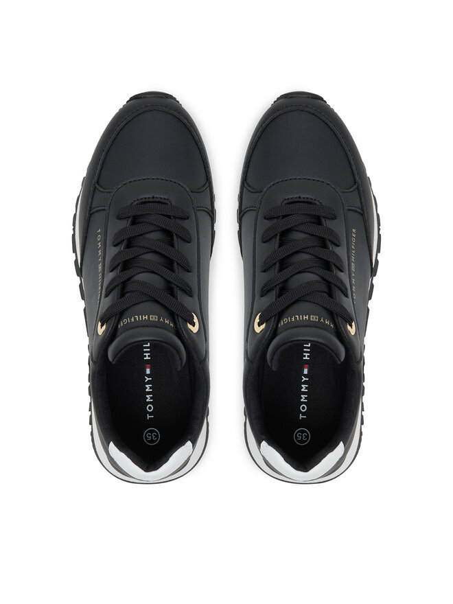 Tommy Hilfiger Сникърси Tommy Hilfiger Low Cut Lace-Up T3A9-33996-1355X Черен