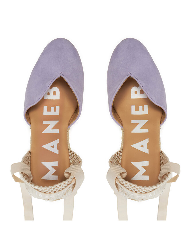 Manebi Еспадрили Manebi Hamptons Heart-Shaped Wedge Espadrilles W 1.3 WH Виолетов
