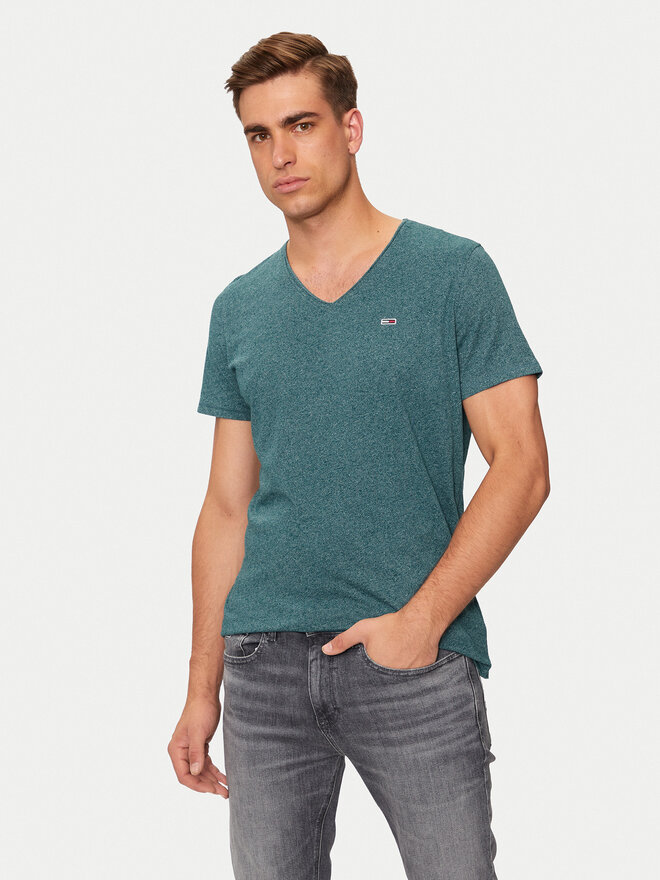Tommy Jeans Tommy Jeans Marškinėliai Jaspe DM0DM09587 Žalia Slim Fit