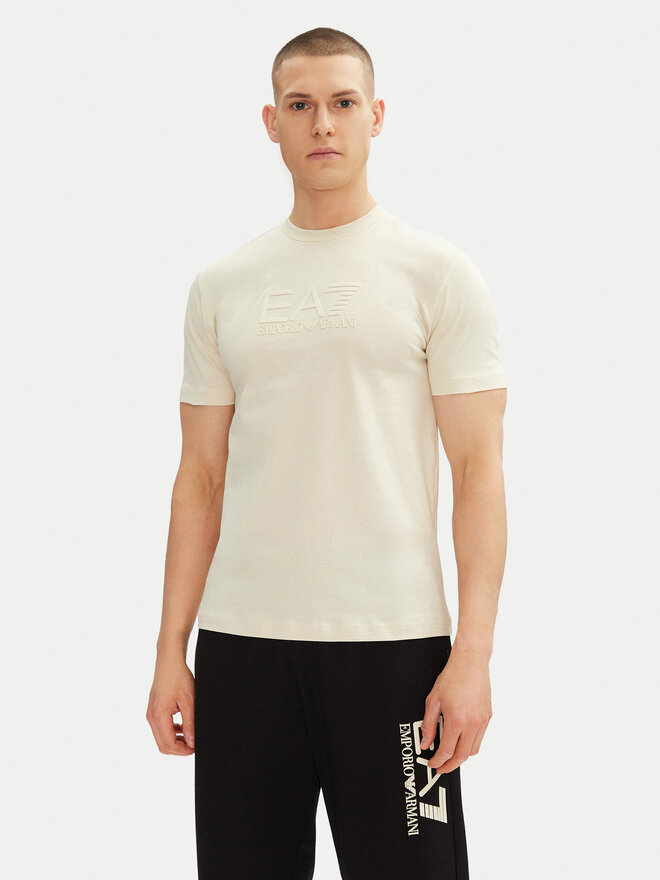 EA7 Emporio Armani EA7 Emporio Armani Camiseta 7M000224 AF10375 U1079 Écru Regular Fit