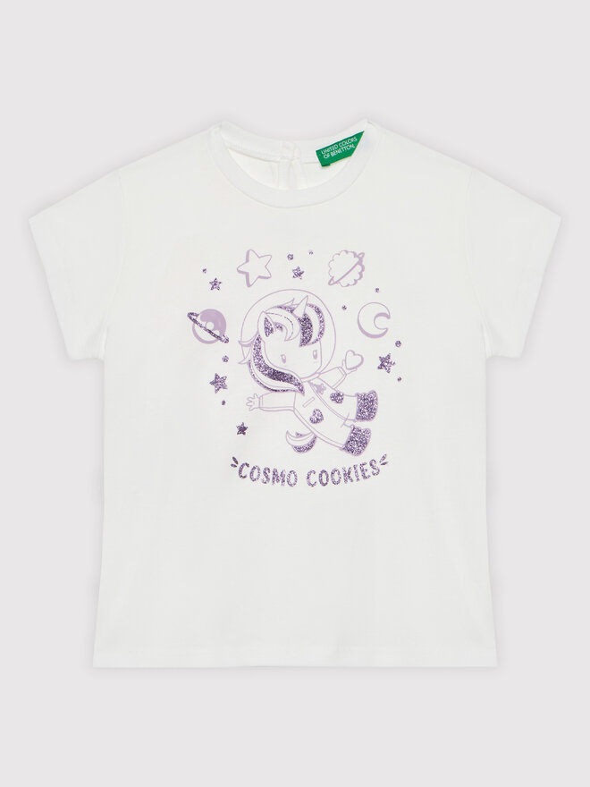 United Colors Of Benetton United Colors Of Benetton Camiseta 3I1XG101X Blanco Regular Fit