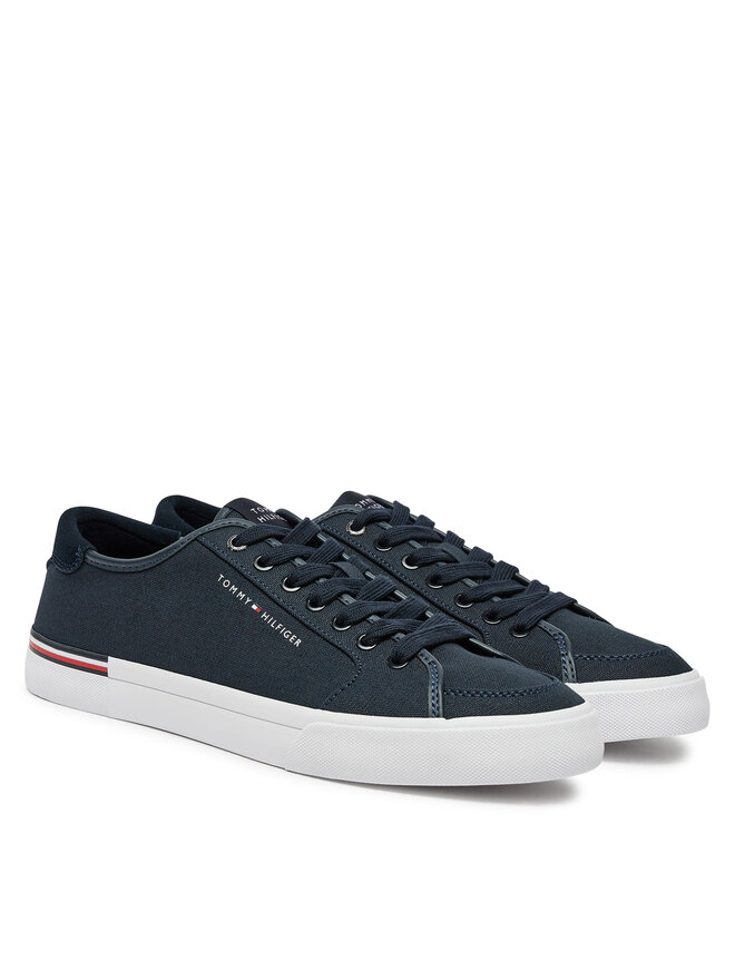 Tommy Hilfiger Πάνινα παπούτσια Tommy Hilfiger Core Corporate Vulc Canvas FM0FM05398 Σκούρο μπλε