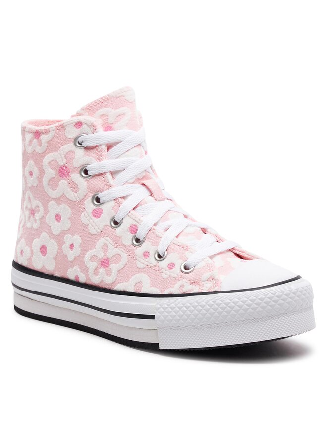 Converse Bambas Converse Chuck Taylor All Star Lift Platform Flower Embroidery A06324C Rosa