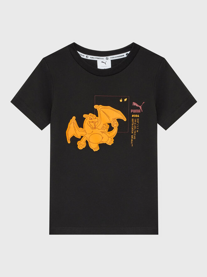 Puma Puma Marškinėliai Pokemon 536429 Juoda Regular Fit